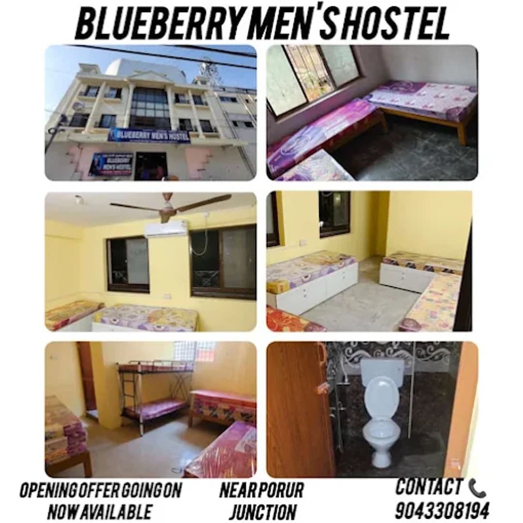 Blueberry Men's Hostel-porur — PG in Porur, Chennai
