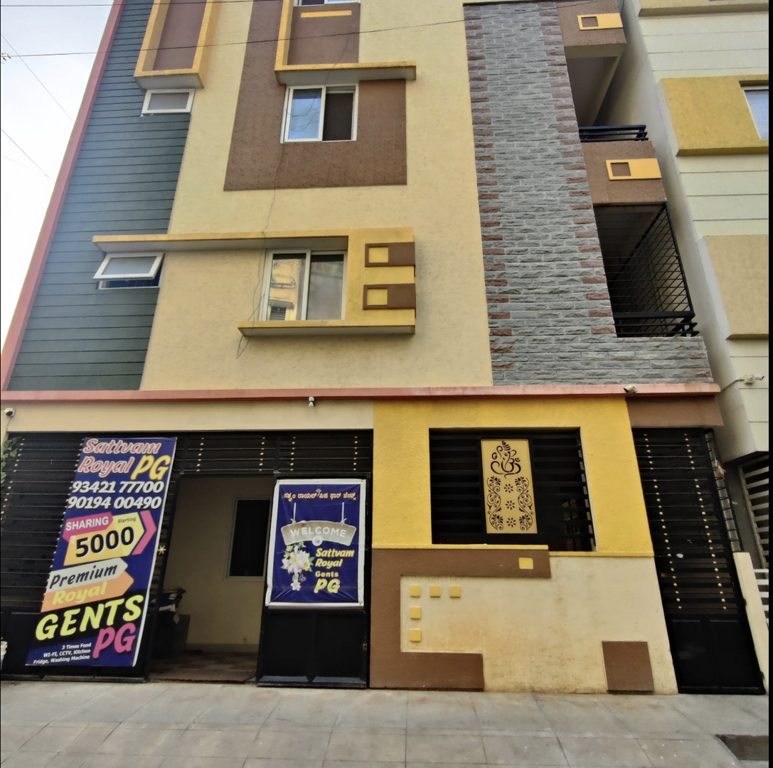 Sattvam royal PG for gents — PG accommodation in BEML Layout Mailasandra, Bangalore