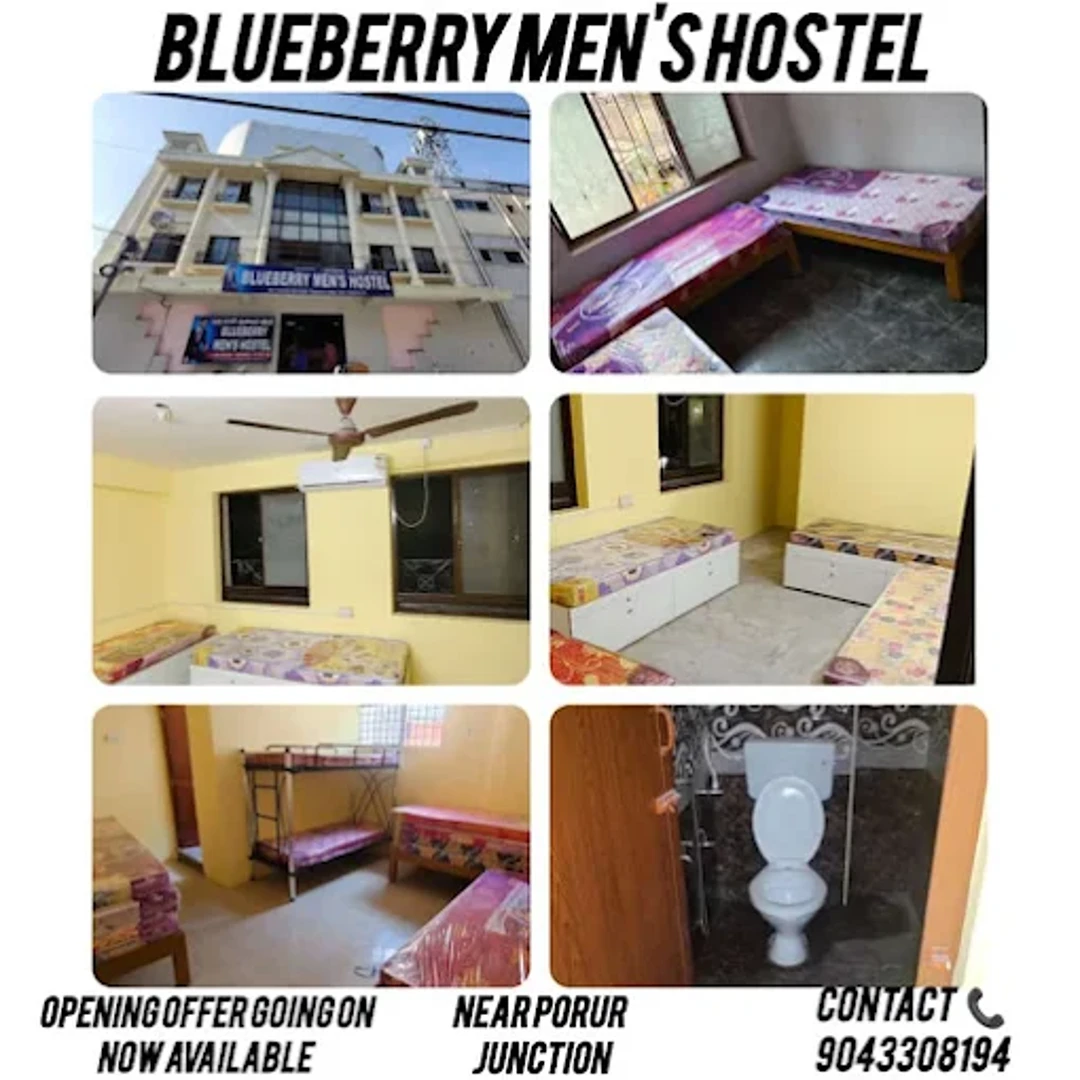 Blueberry Men's Hostel-porur — PG in Porur, Chennai